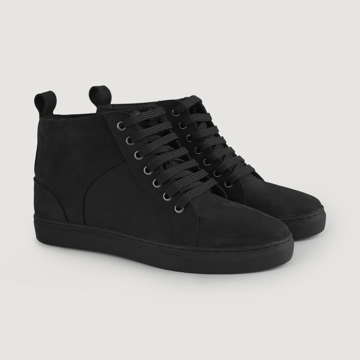Marty High Top Black Nubuck Sneakers For Men The Jacket Maker