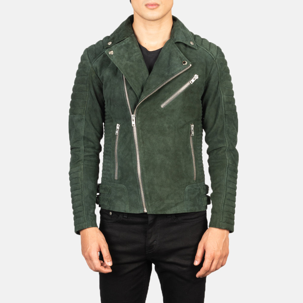 Mens designer suede jacket top
