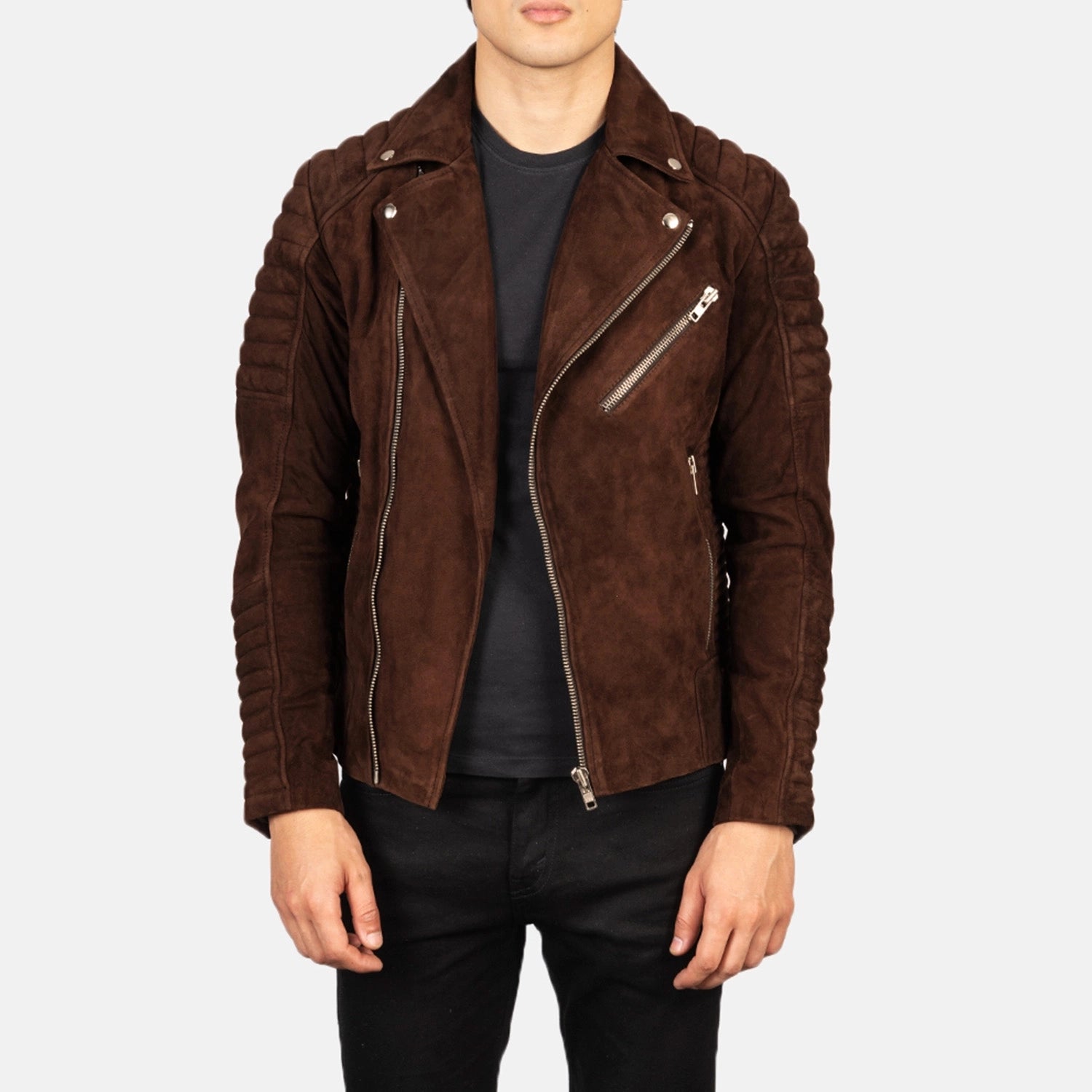 Biker suede jacket sale