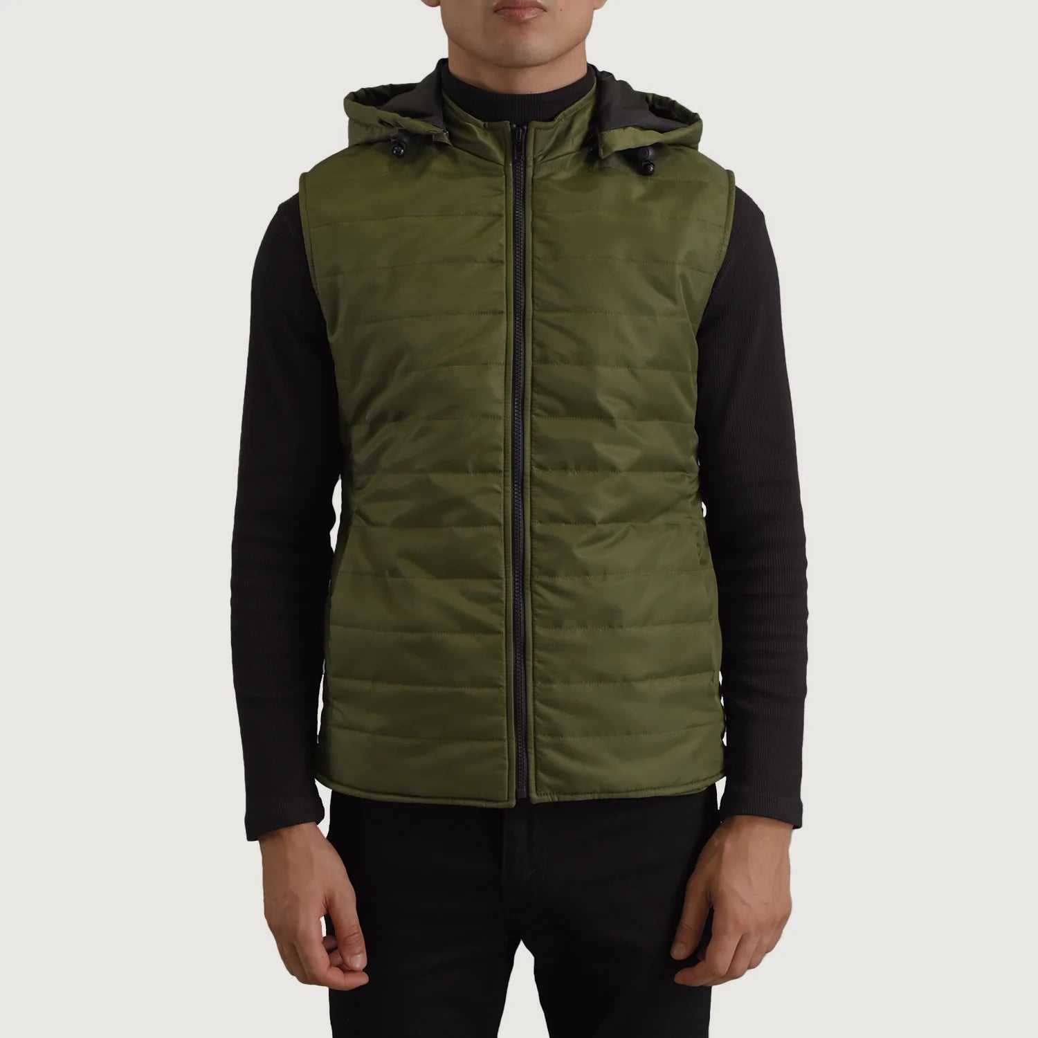 Hooded down vest mens hotsell
