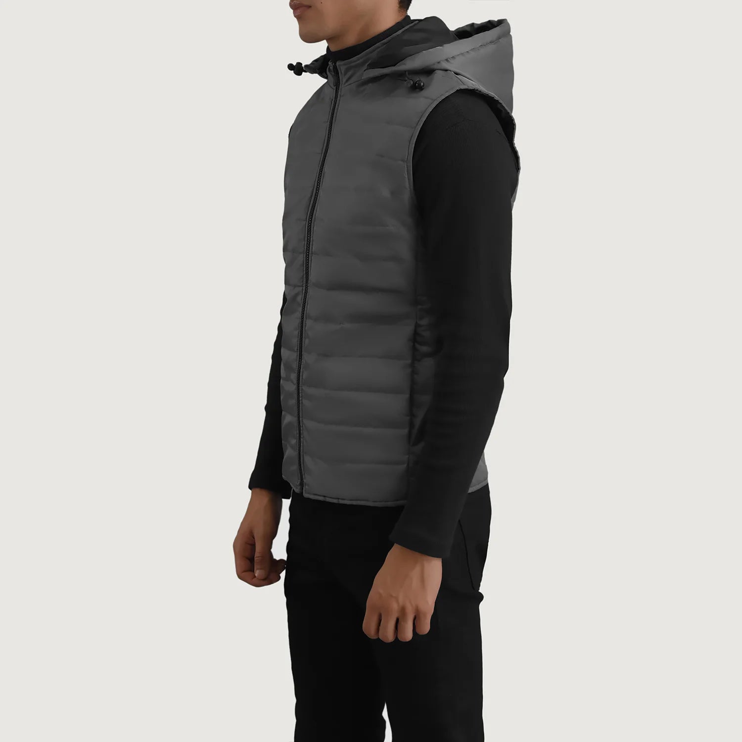 Mens hooded puffer vest 2025