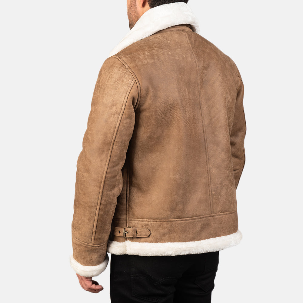 Mens tan aviator jacket shop