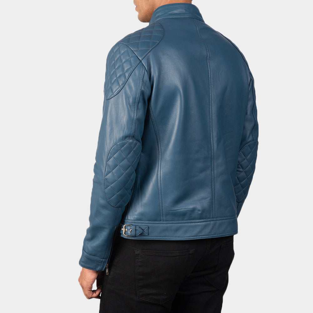 Belstaff blue leather jacket hotsell
