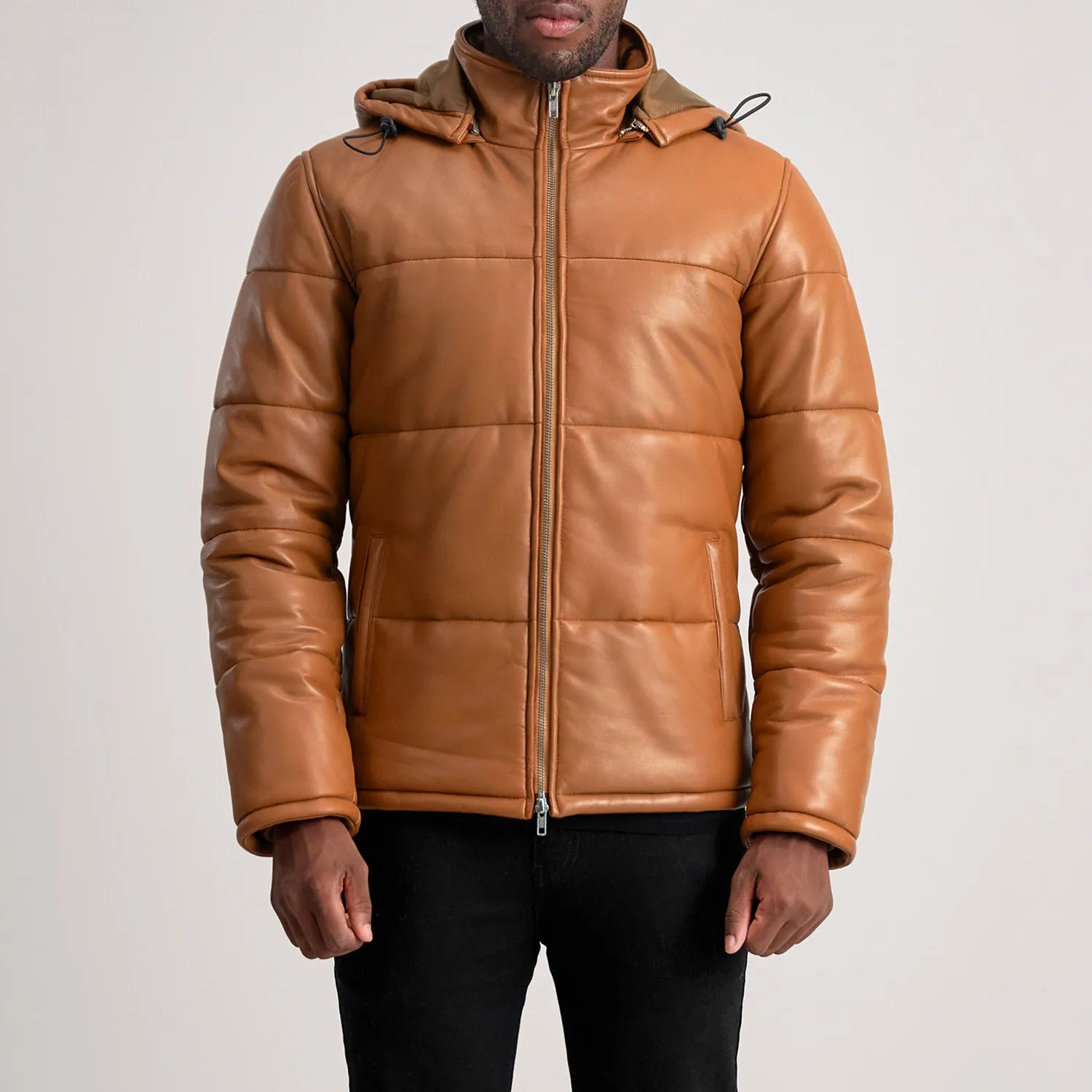 Tan hooded jacket discount