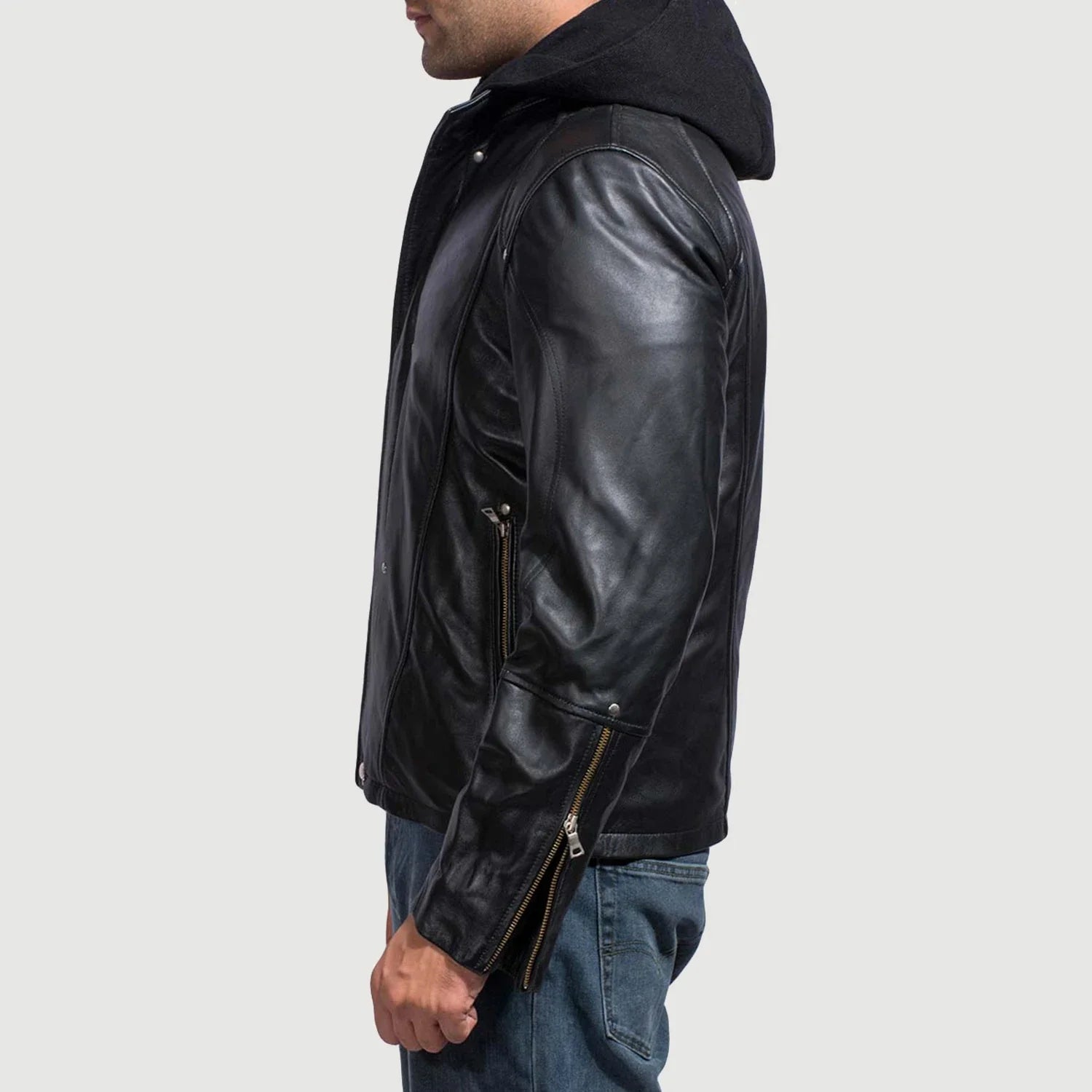 Men s Highschool Black Leather Jacket The Jacket Maker