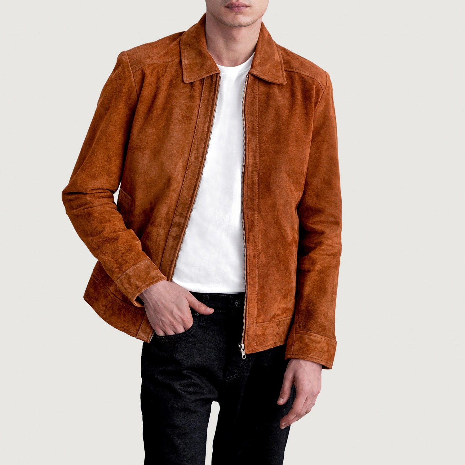 Mens suede blazer jacket hotsell
