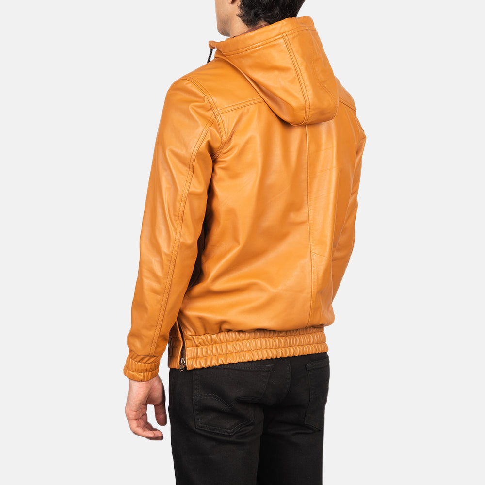 Leather pullover hoodie shop