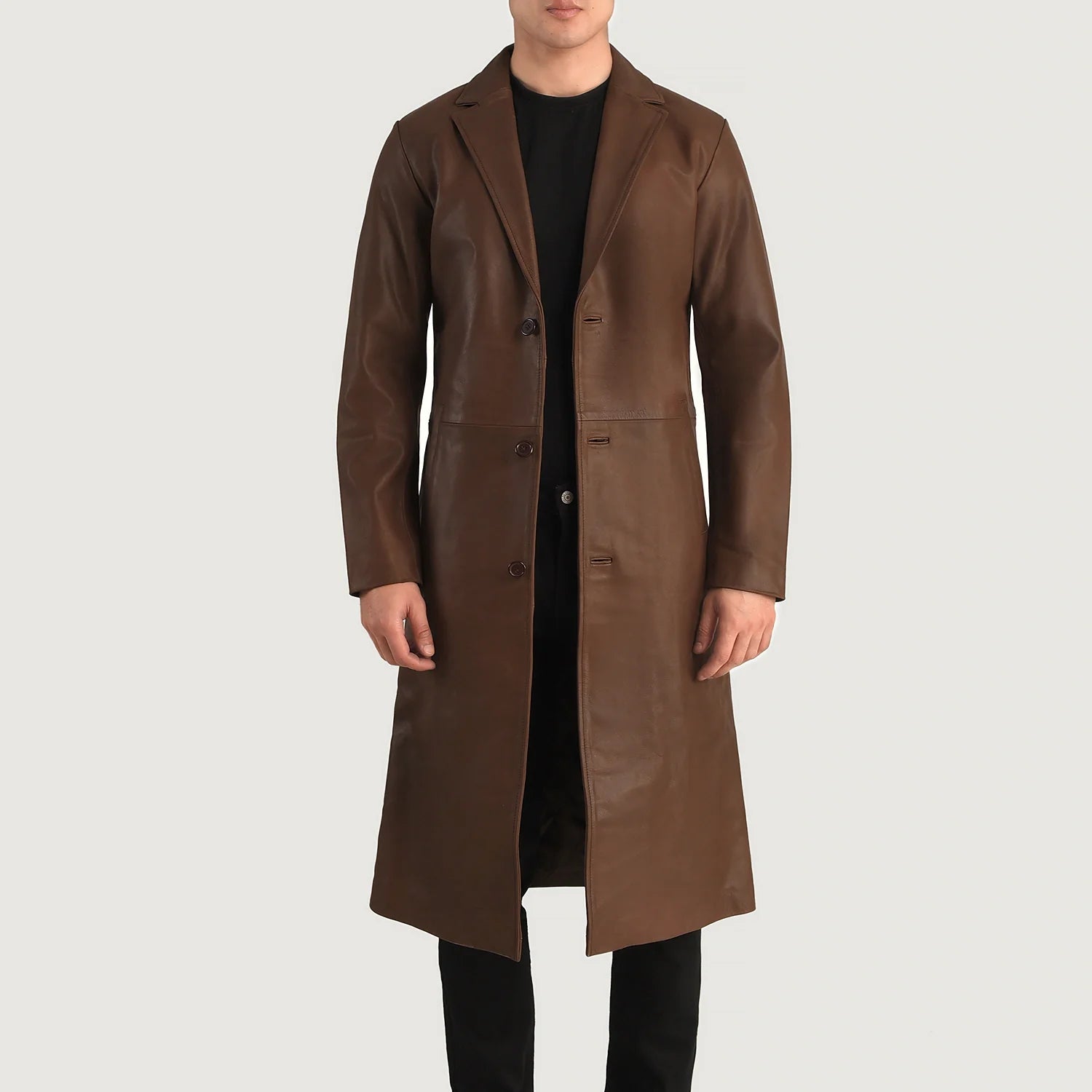 Mens single breasted trench coat store