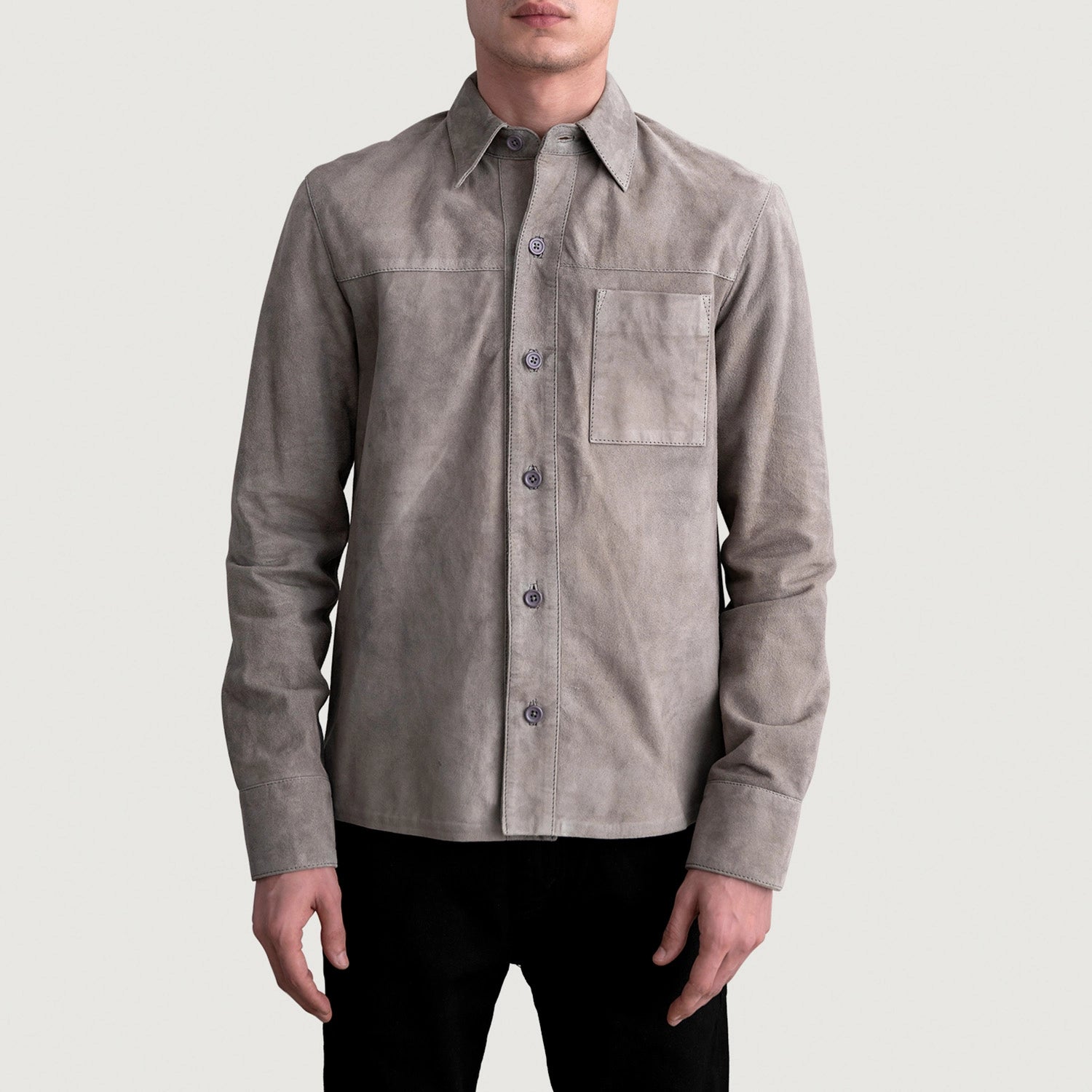 Knuth Marf】western leather shirt / gray 【公式通販】 Knuth Marf】western leather shirt / gray 【公式通販】