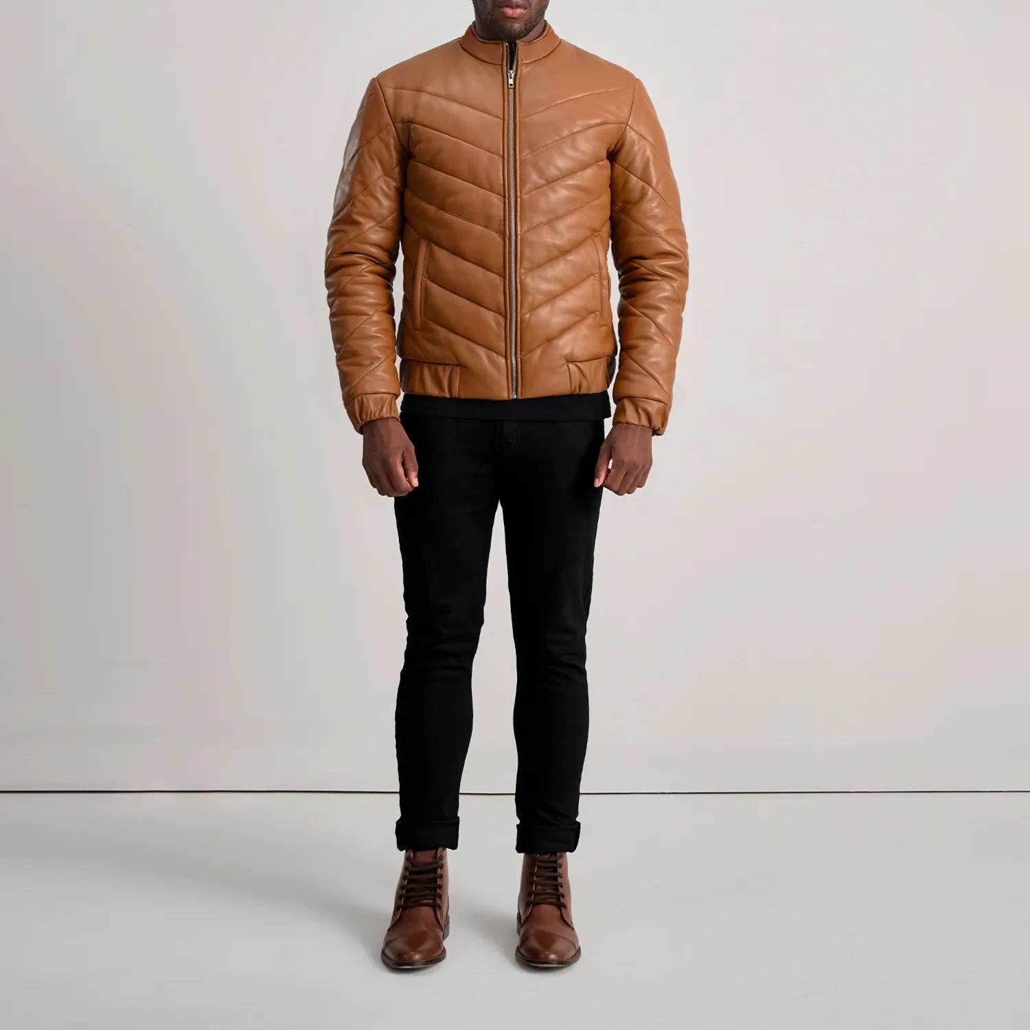 Tan puffer jacket mens clearance