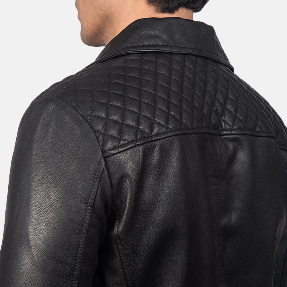 Quilted leather motorcycle jacket cheap