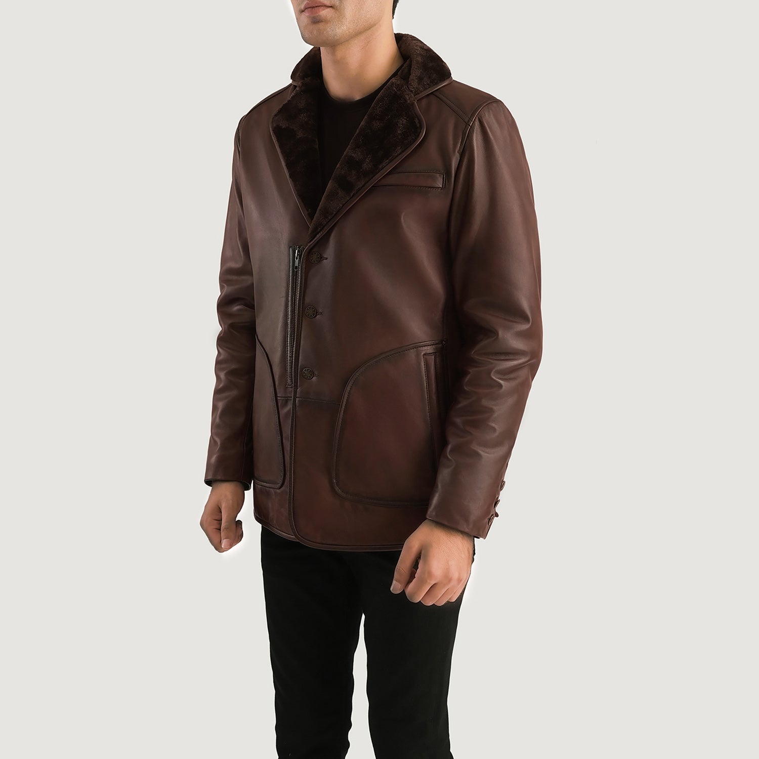 Mens real fur lined coats online