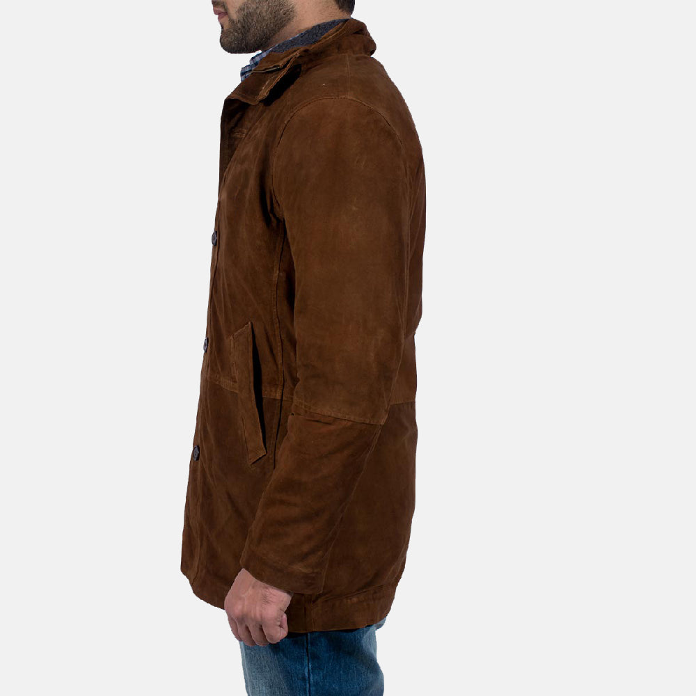 Mens suede fur lined coat discount