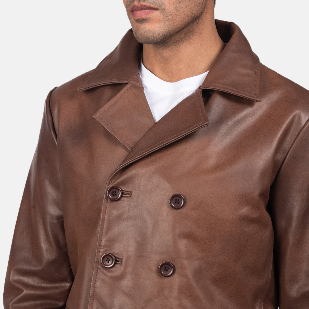 ワコマリア　LEATHER DOUBLE BREASTED COAT PARADISE - SHOPLOG LEATHER DOUBLE BREASTED COAT #wackomaria