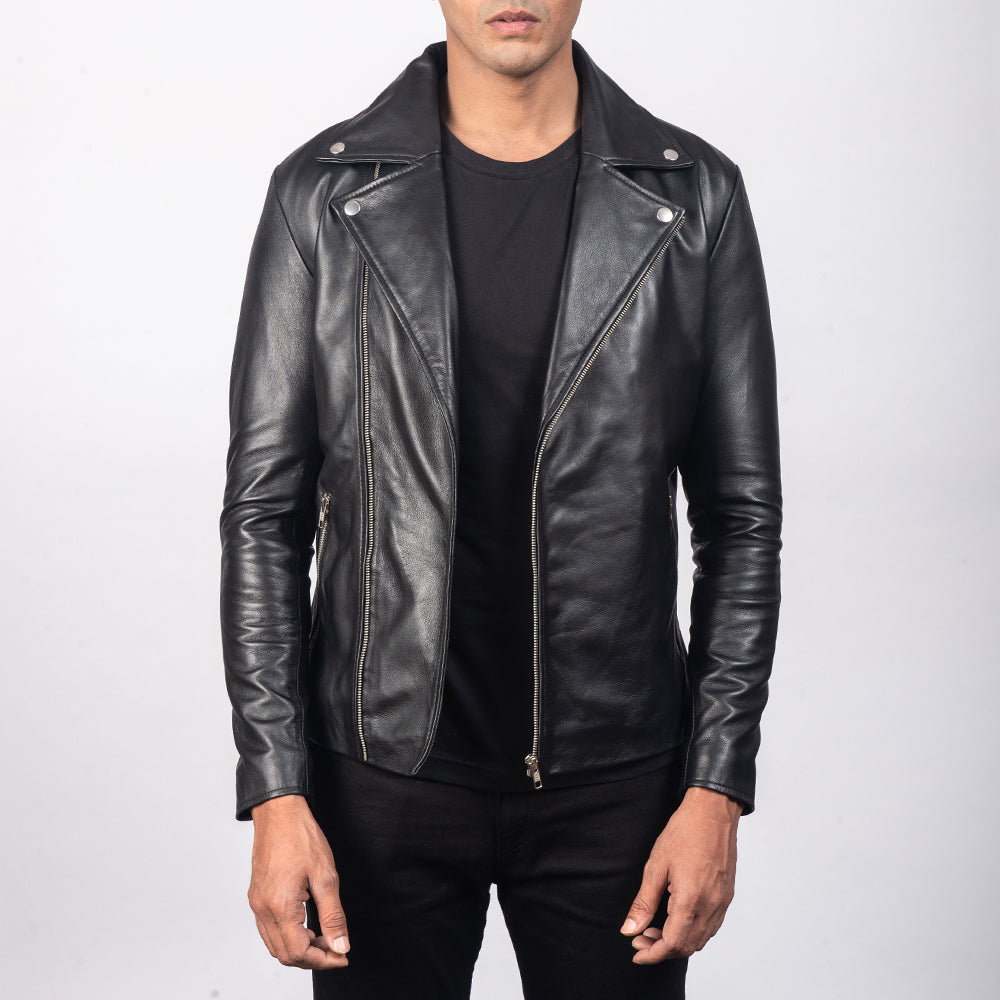 Mens leather biker jackets uk deals