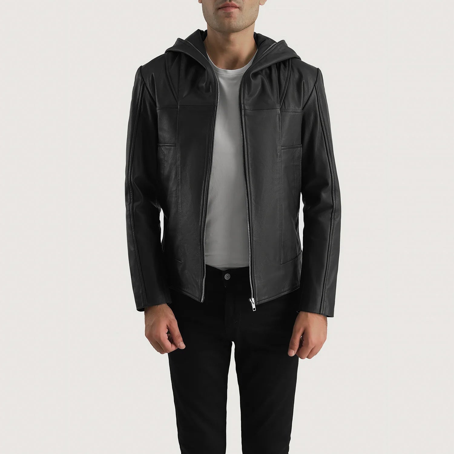 Mens Leather Jacket With Hood 100 Real Leather The Jacket Maker