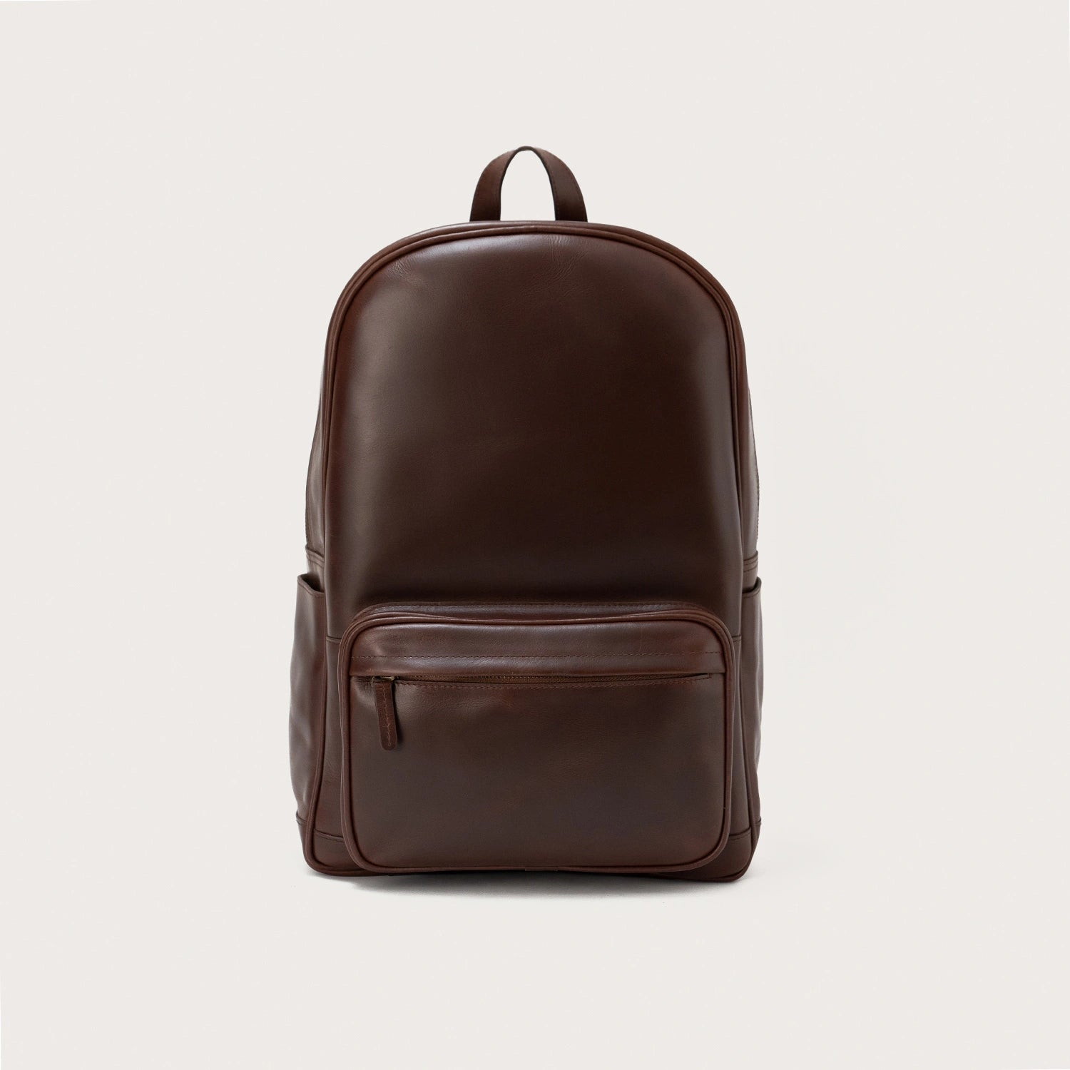 Black and brown leather backpack discount
