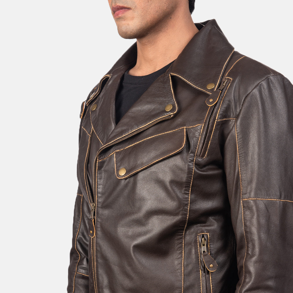 Vince tan leather jacket on sale