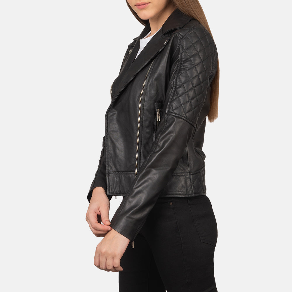 Quilted biker jacket hotsell