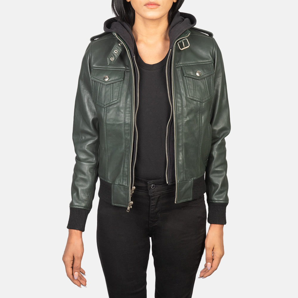 Ladies leather bomber jackets uk 2025