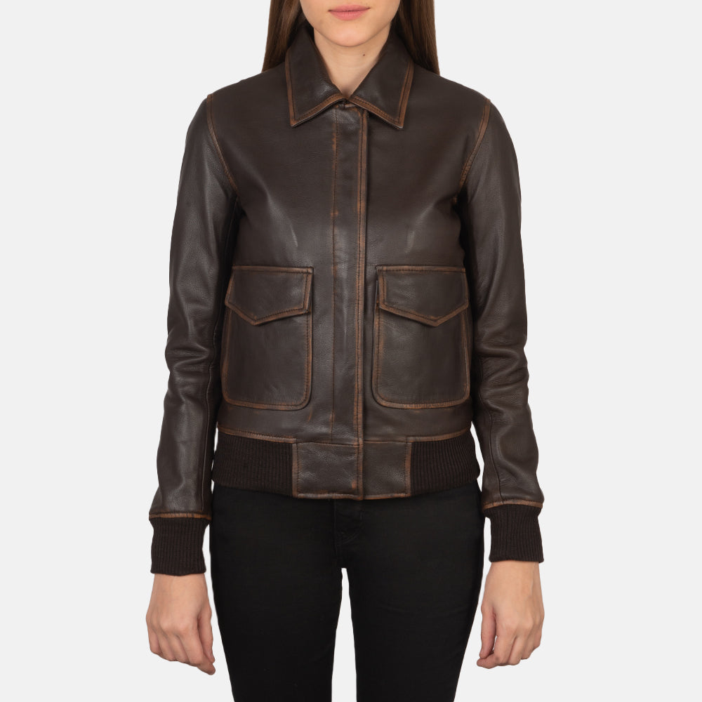 Flight Bomber Jacket A2 Leather US Air Force Army Military Coat Flyer  U.S.A.F | eBay