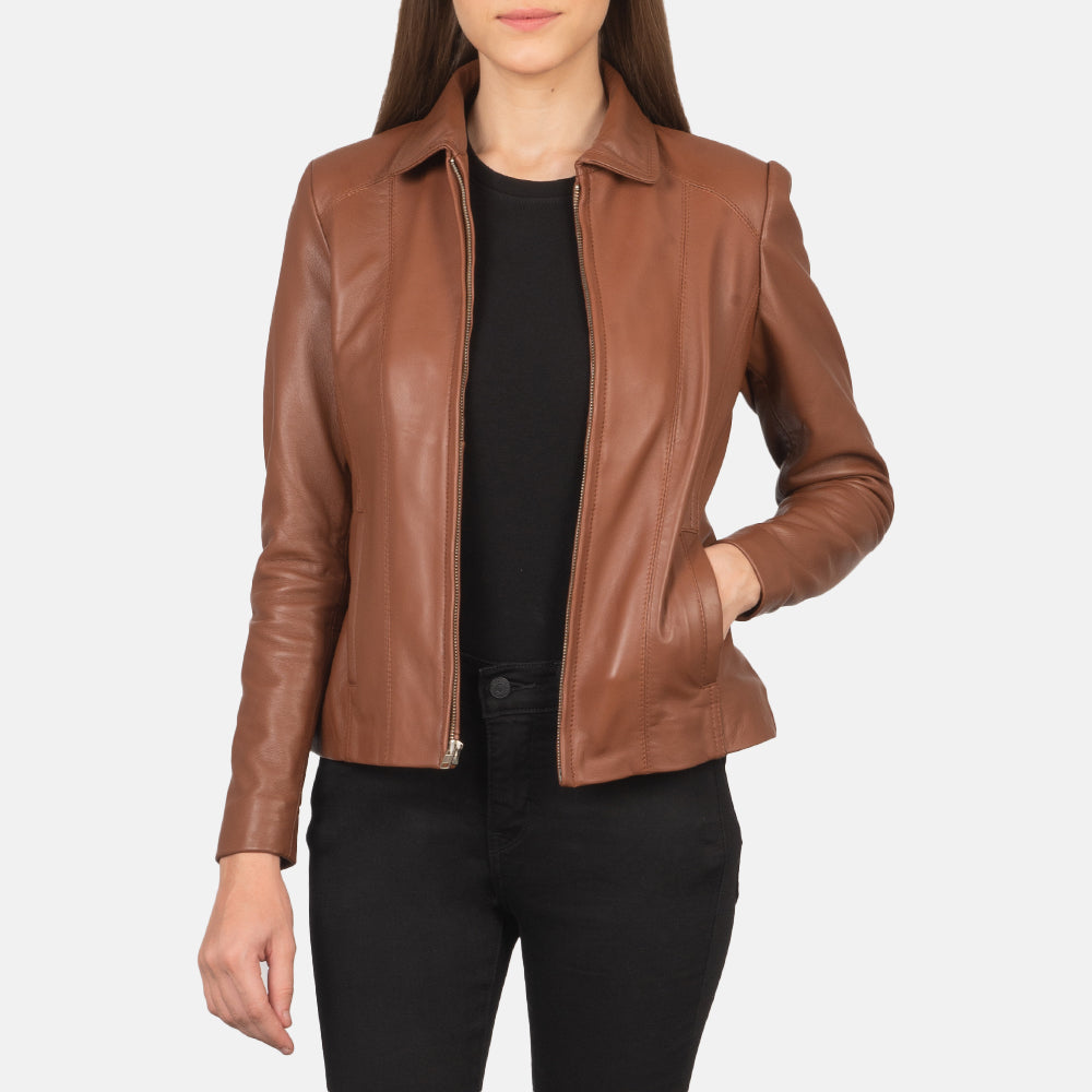 Leather jacket real womens deals