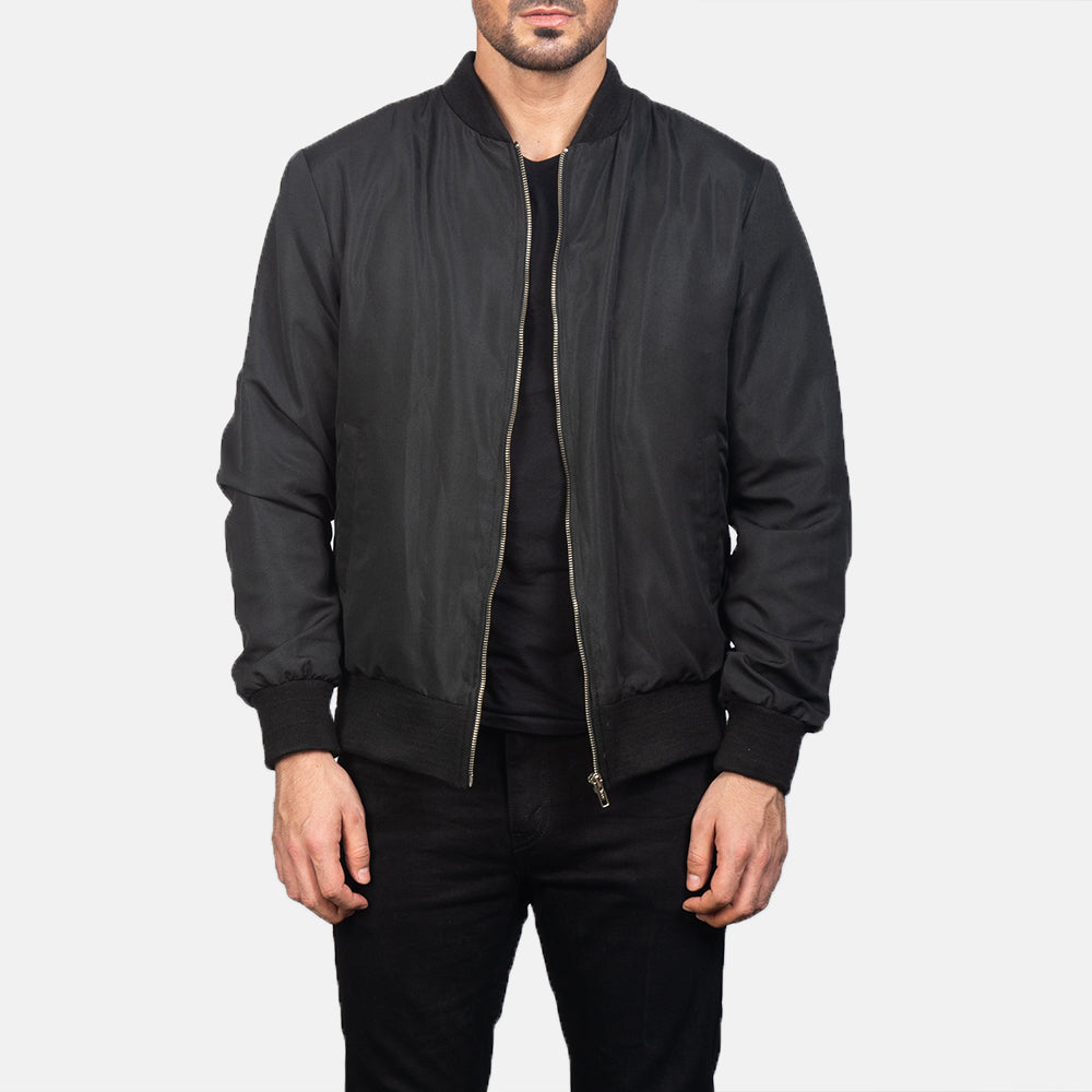 Black Bomber Jackets for Men in UK 100 Real Leather The Jacket Maker