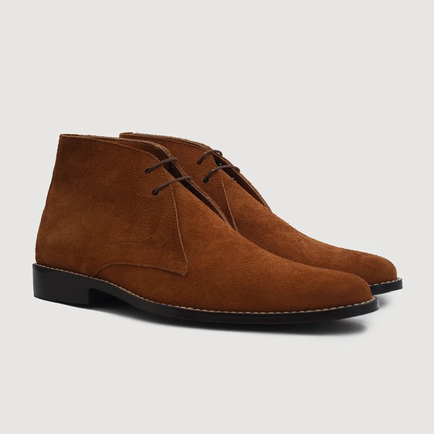 Brown leather chukka boots sales