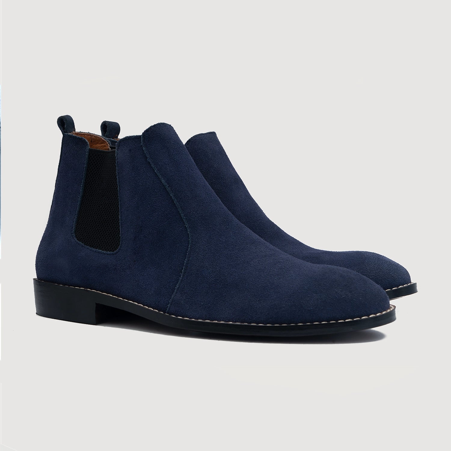 Clarkson Chelsea Midnight Blue Suede Leather Boots For Men The Jacket Maker