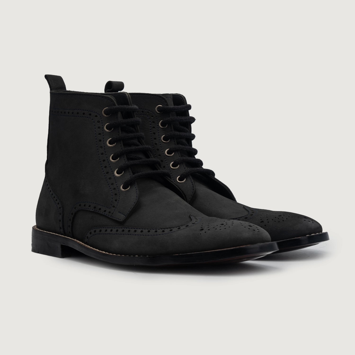 Brogue motorcycle boots top