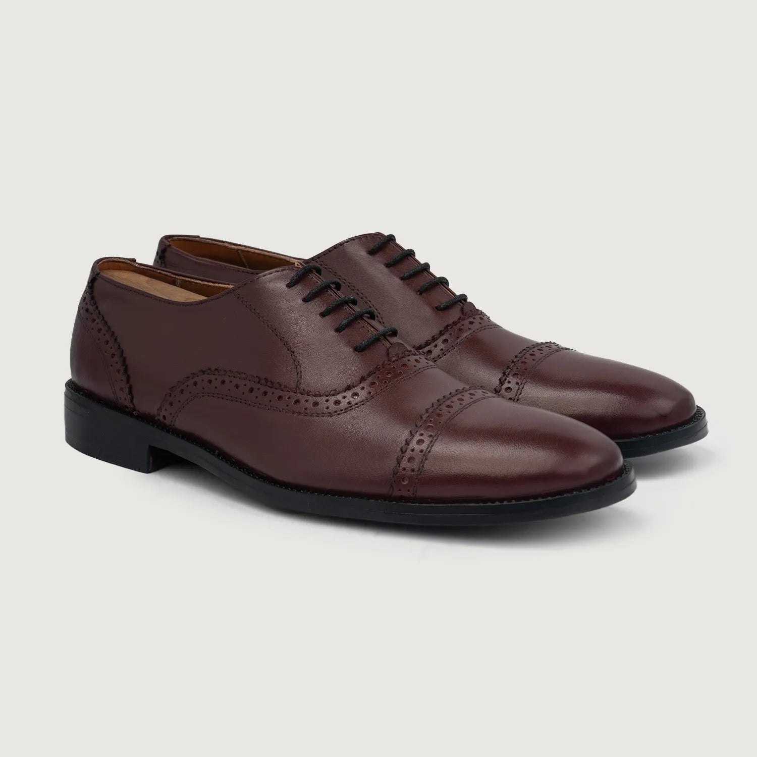 Greyson Brogues Oxford Maroon Leather Shoes For Men The Jacket Maker