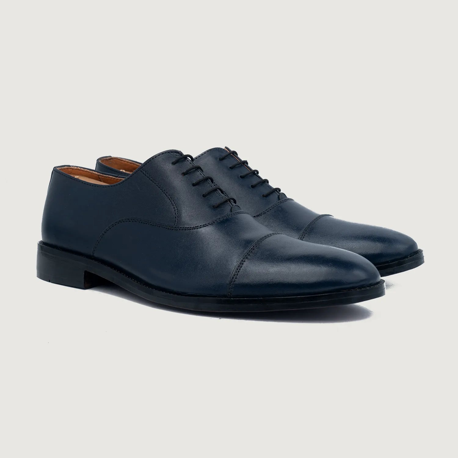 Blue leather slippers sale