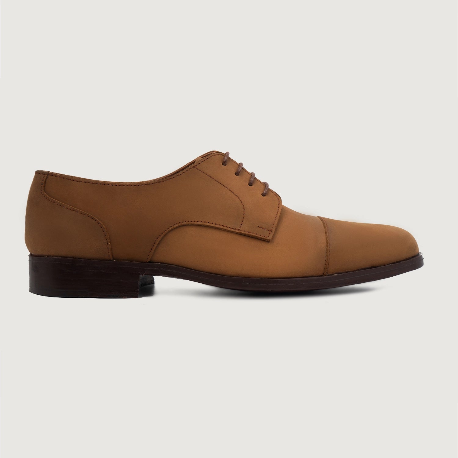 Attorney Derby Brown Nubuck Leather Shoes For Men The Jacket Maker