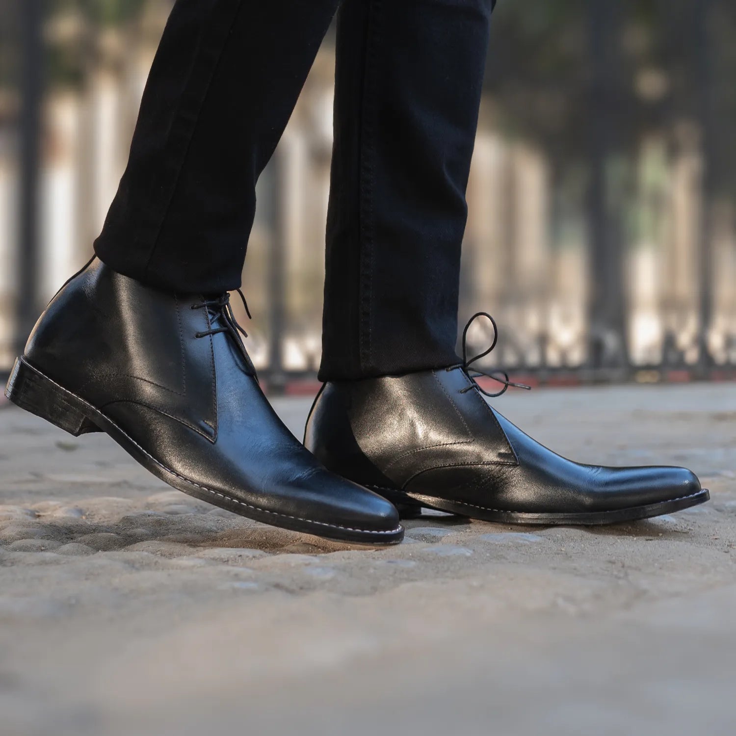 Black chukka shoes hot sale