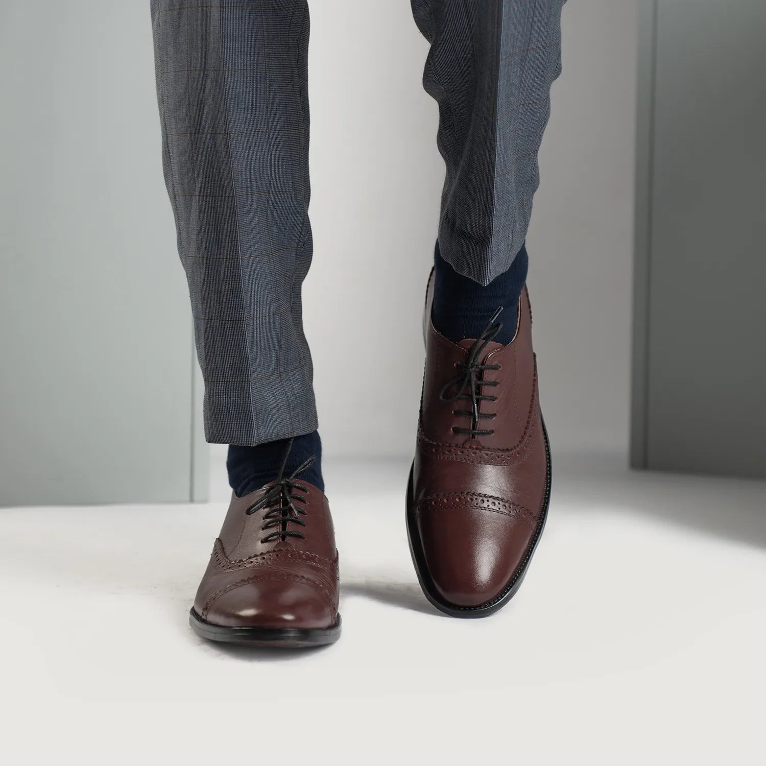 Greyson Brogues Oxford Maroon Leather Shoes For Men The Jacket Maker