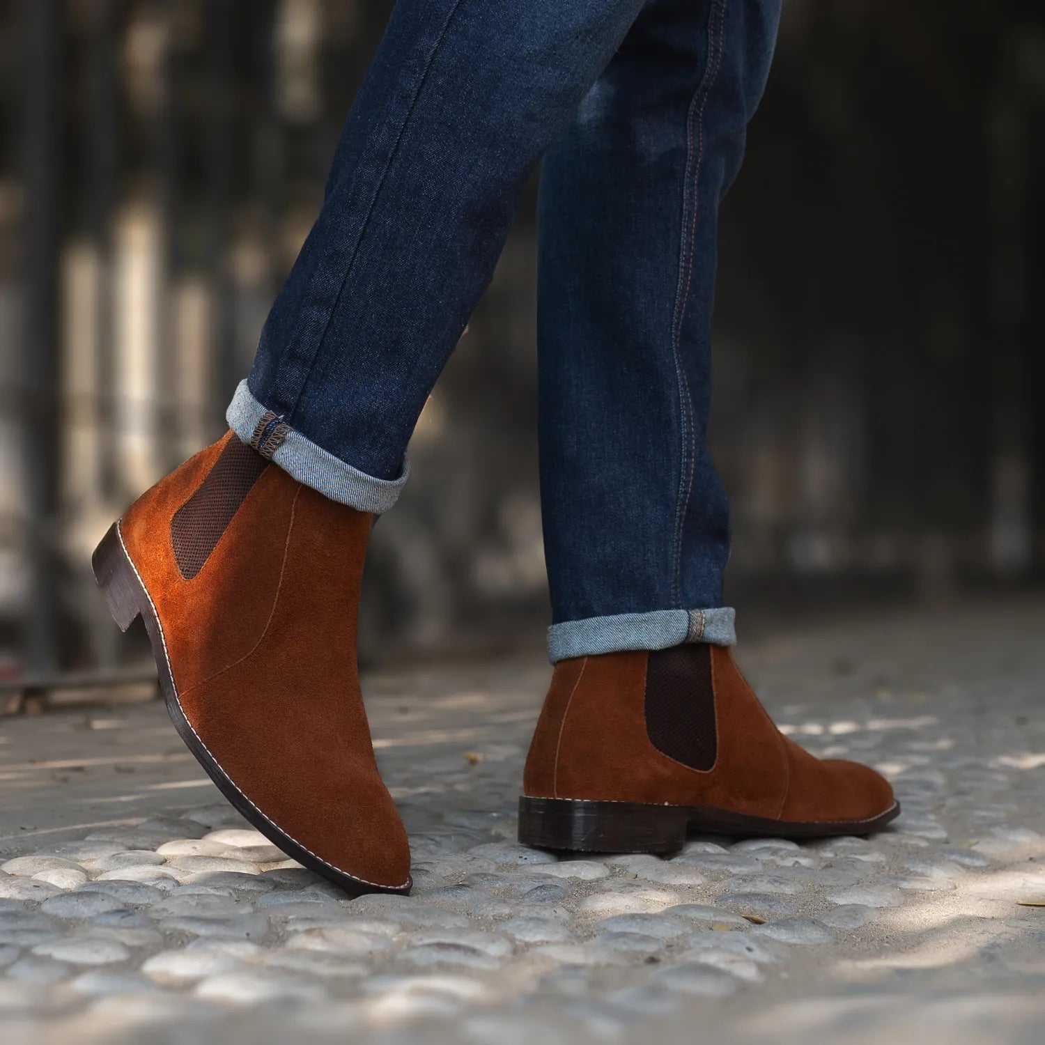Suede leather ankle boots discount