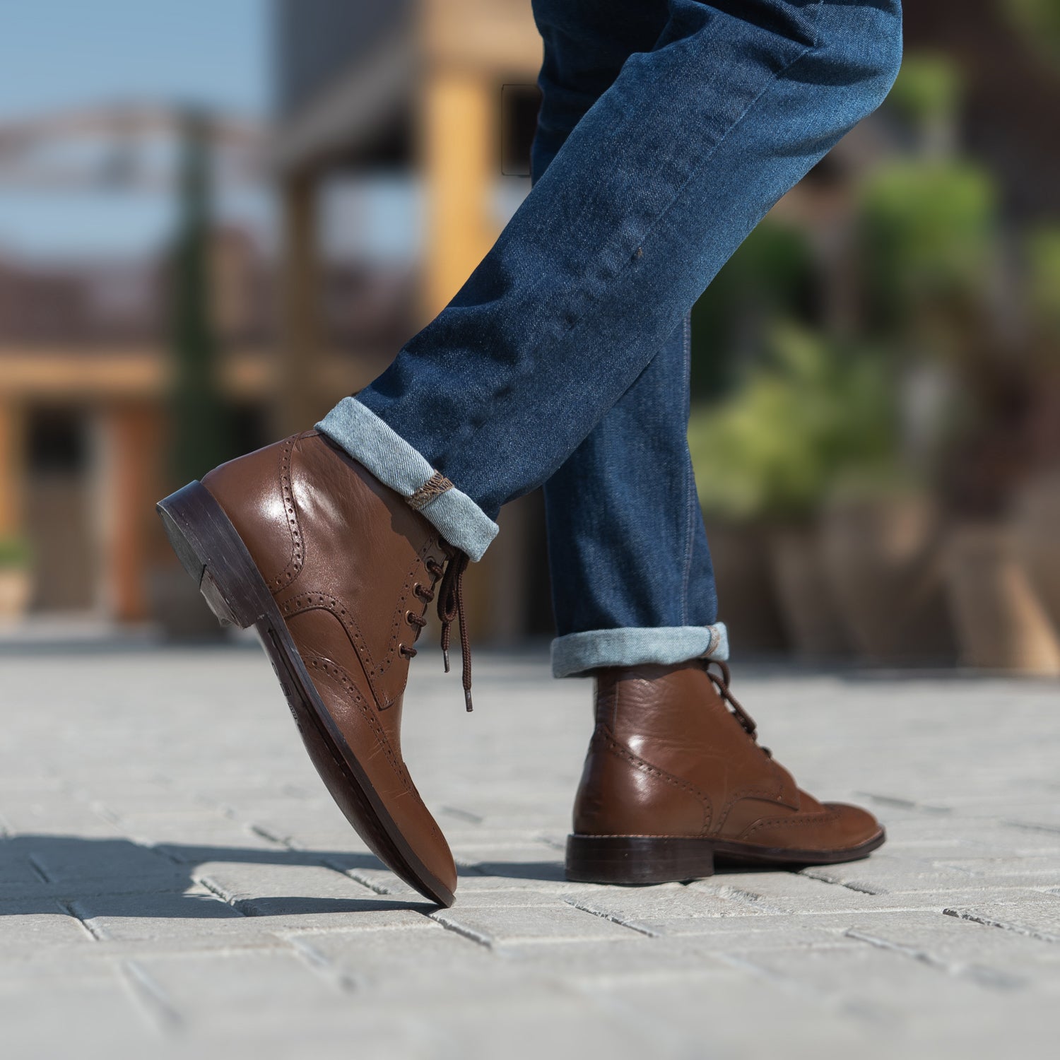 Dark brown leather boots clearance
