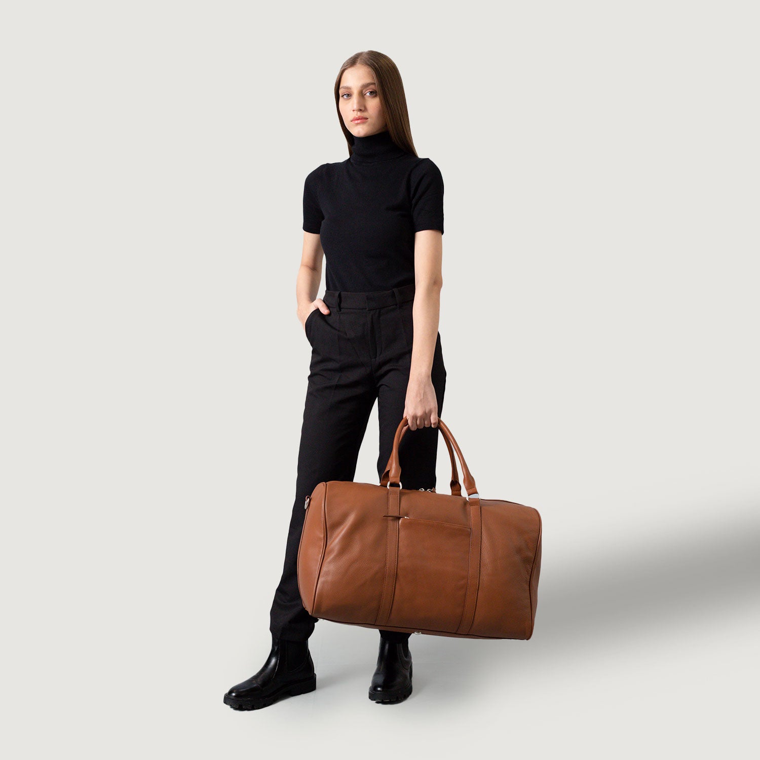 Womens leather weekend travel bag online
