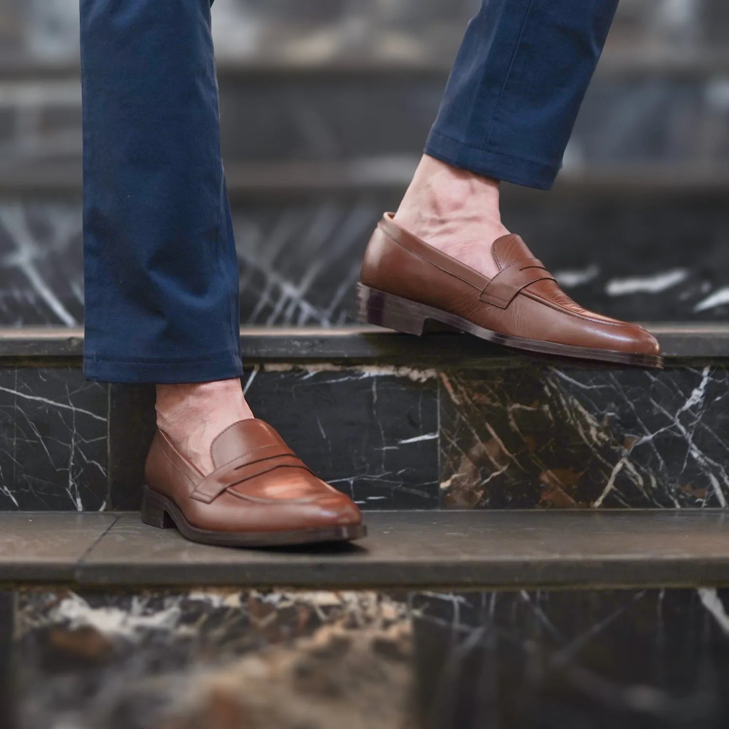 Leather loafers mens uk sale