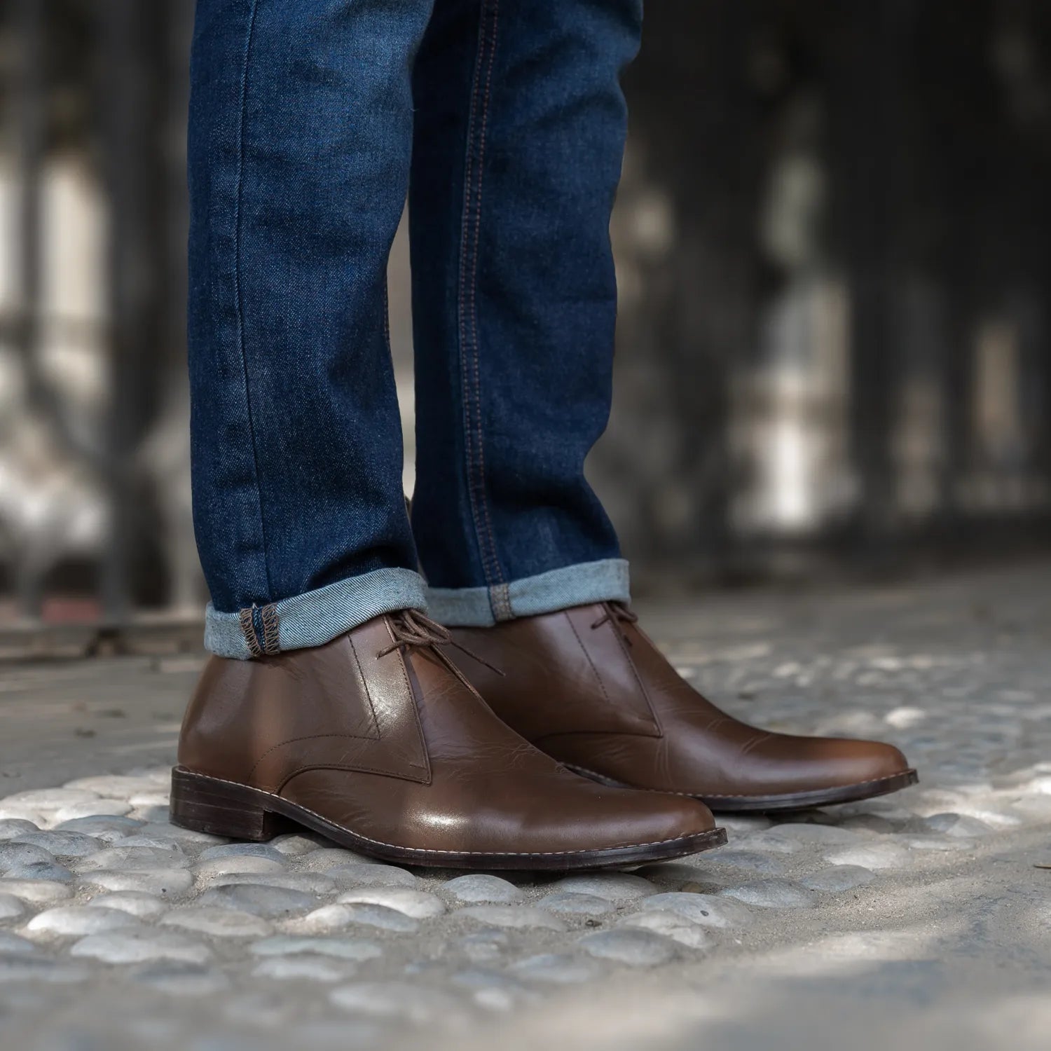 Mens brown leather chukka boots uk clearance