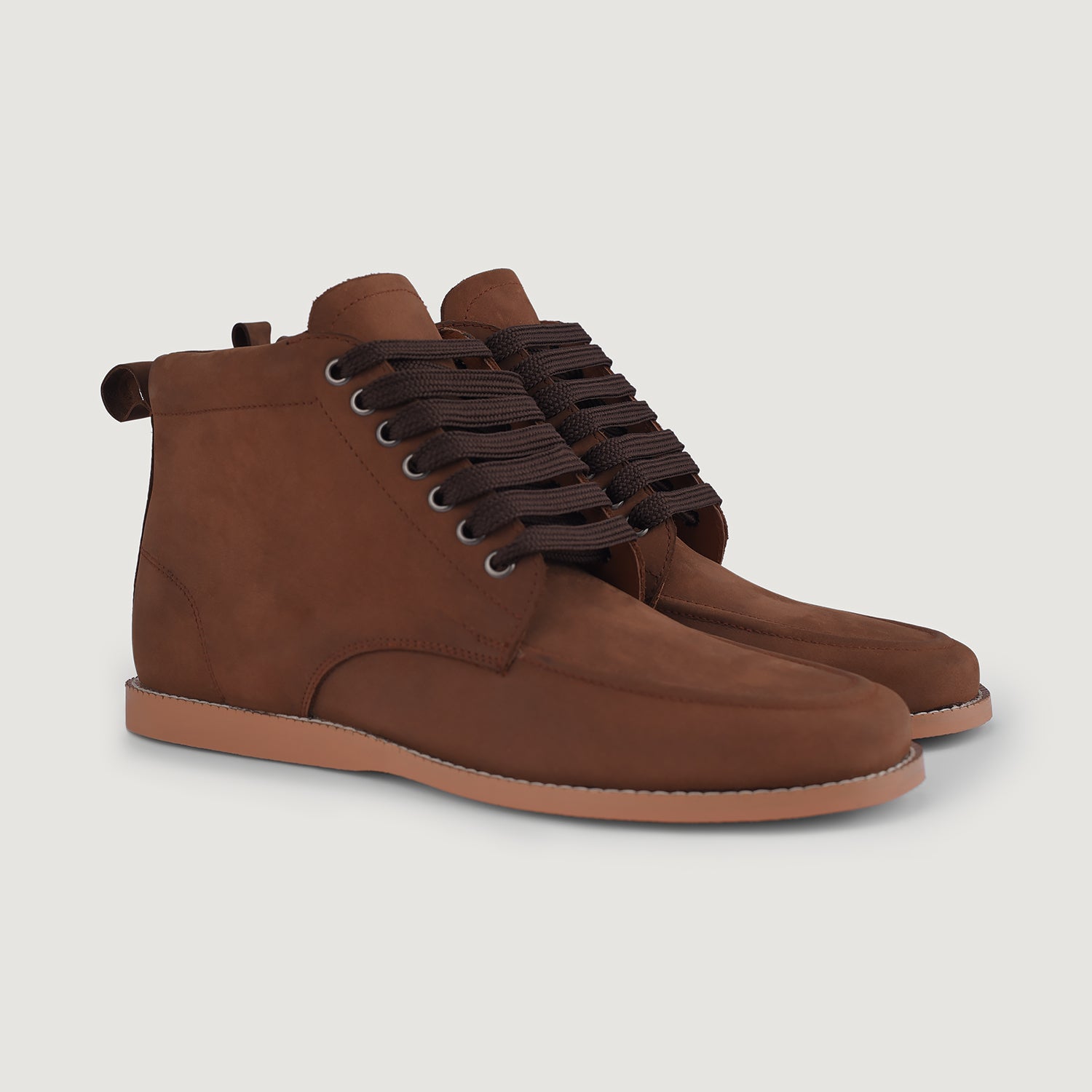 Bearman Moc Toe Pull up Brown Leather Boots For Men The Jacket Maker