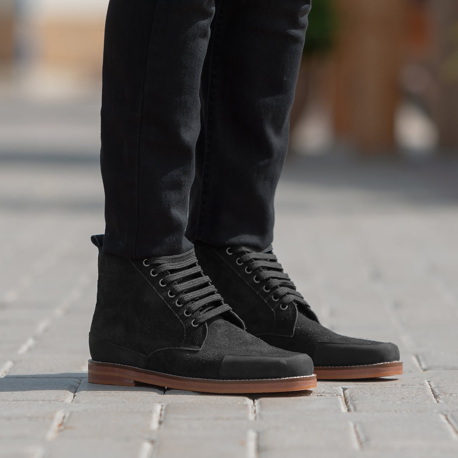 Carnell Moc Toe Black Suede Boots For Men The Jacket Maker