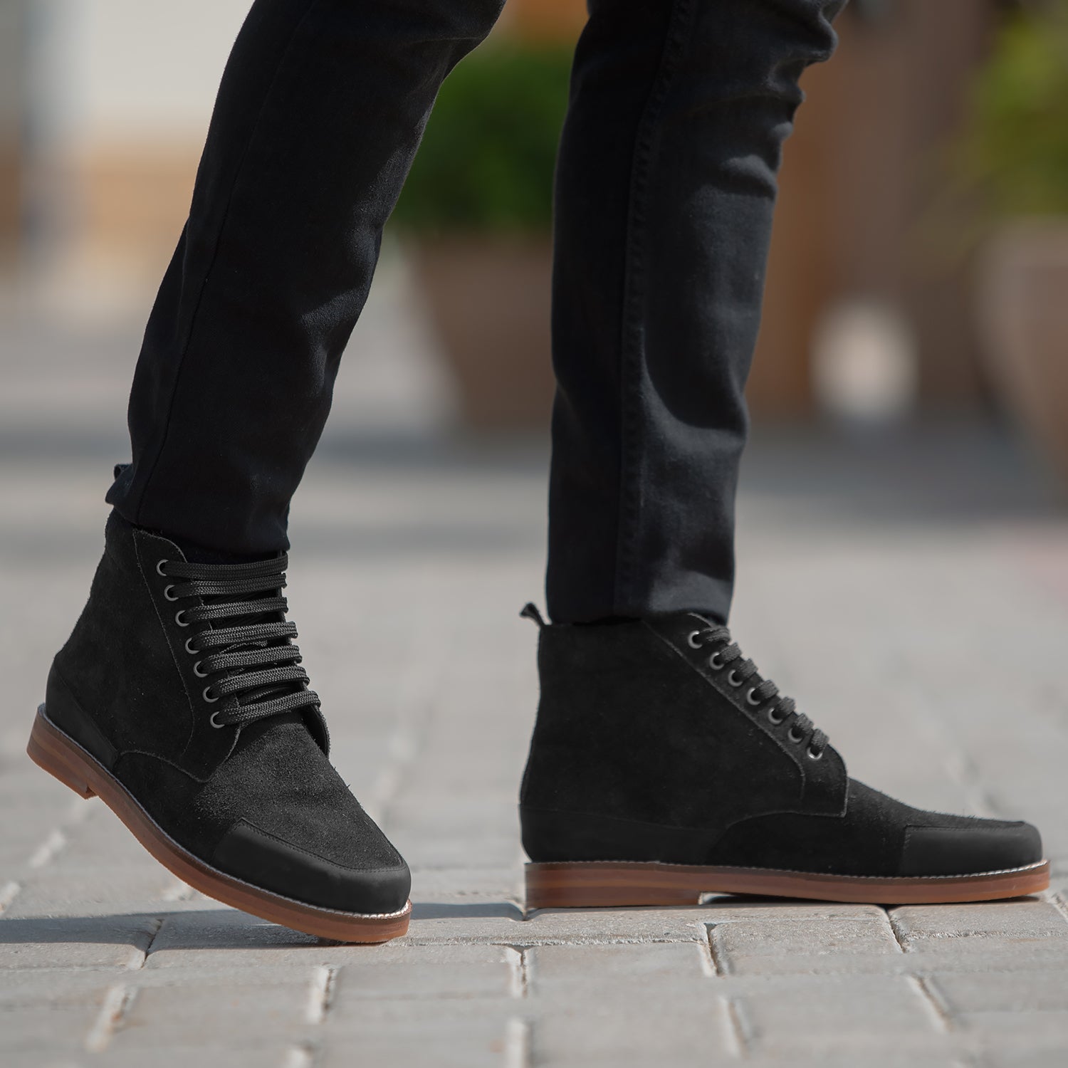 Mens suede zip up boots deals