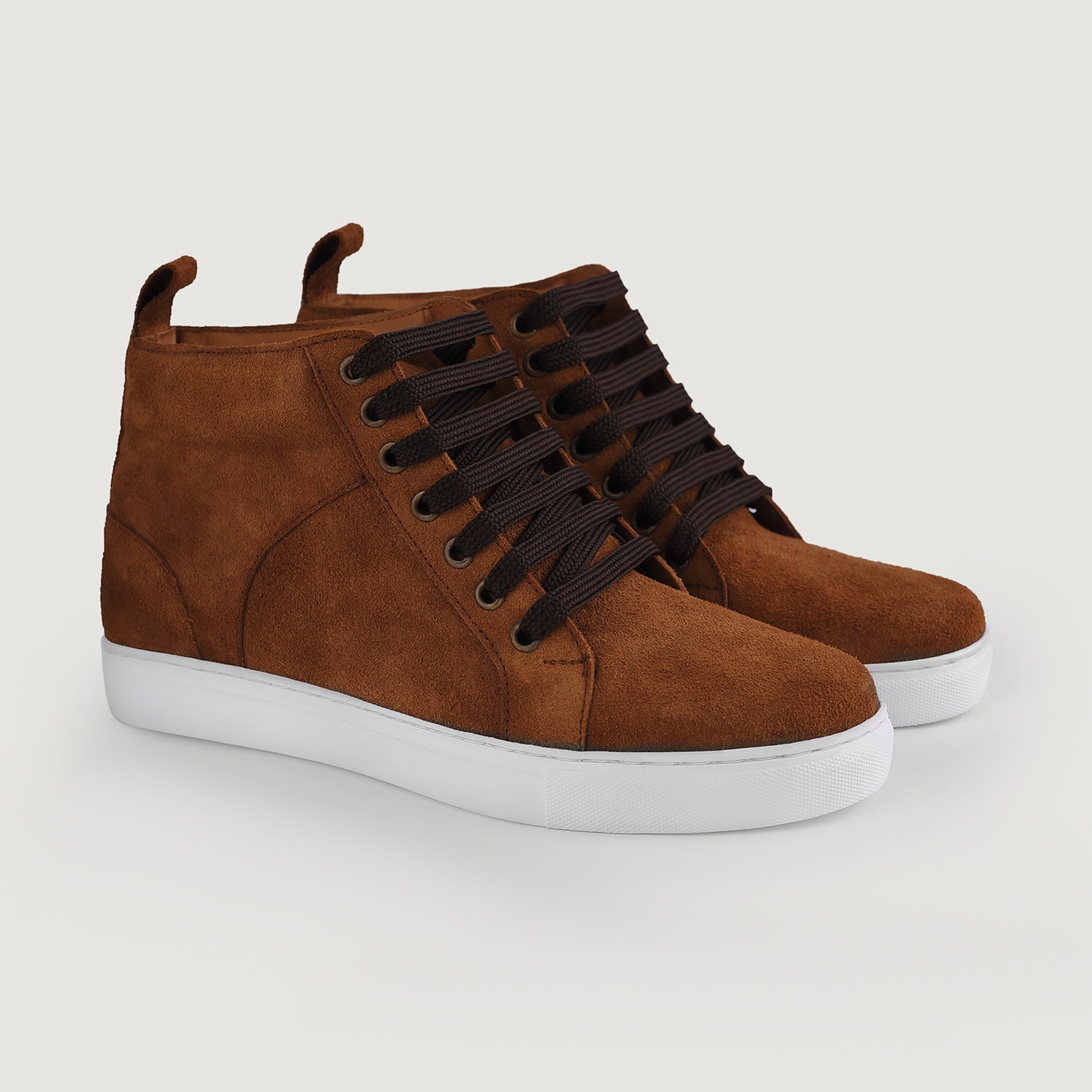 Marty High Top Brown Suede Sneakers