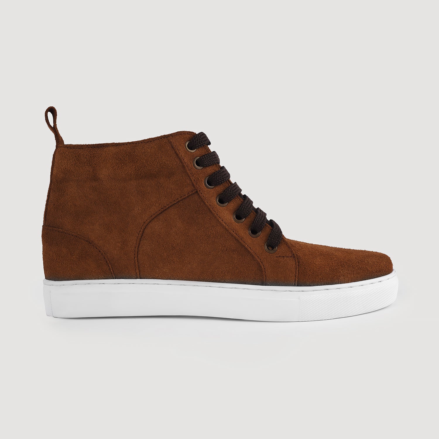 Suede high top trainers discount