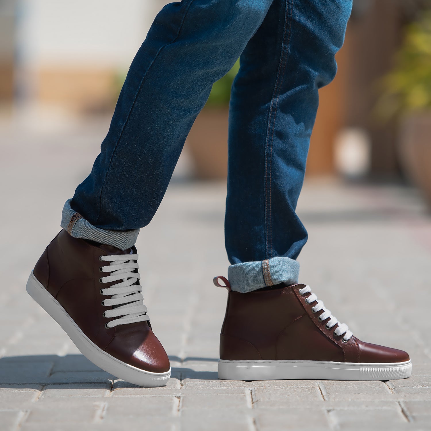 Mens red high top sneakers deals