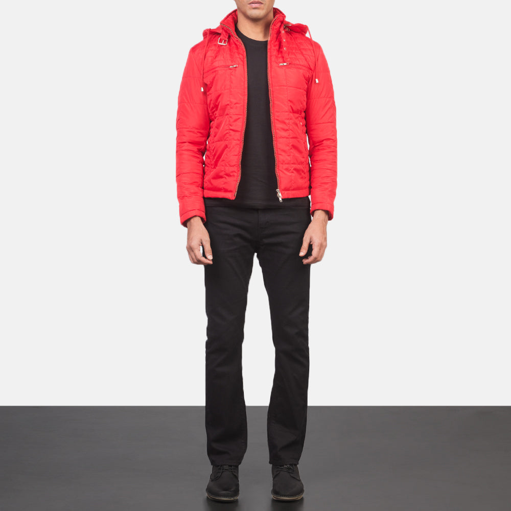 Men's red windbreaker jacket deals