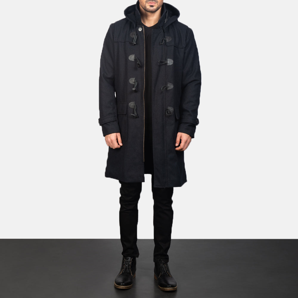 【CRIMIE】 WOOL DUFFLE COAT タグ付き新品・未使用　XXL Men's Drake Black Wool Duffle Coat – The Jacket Maker