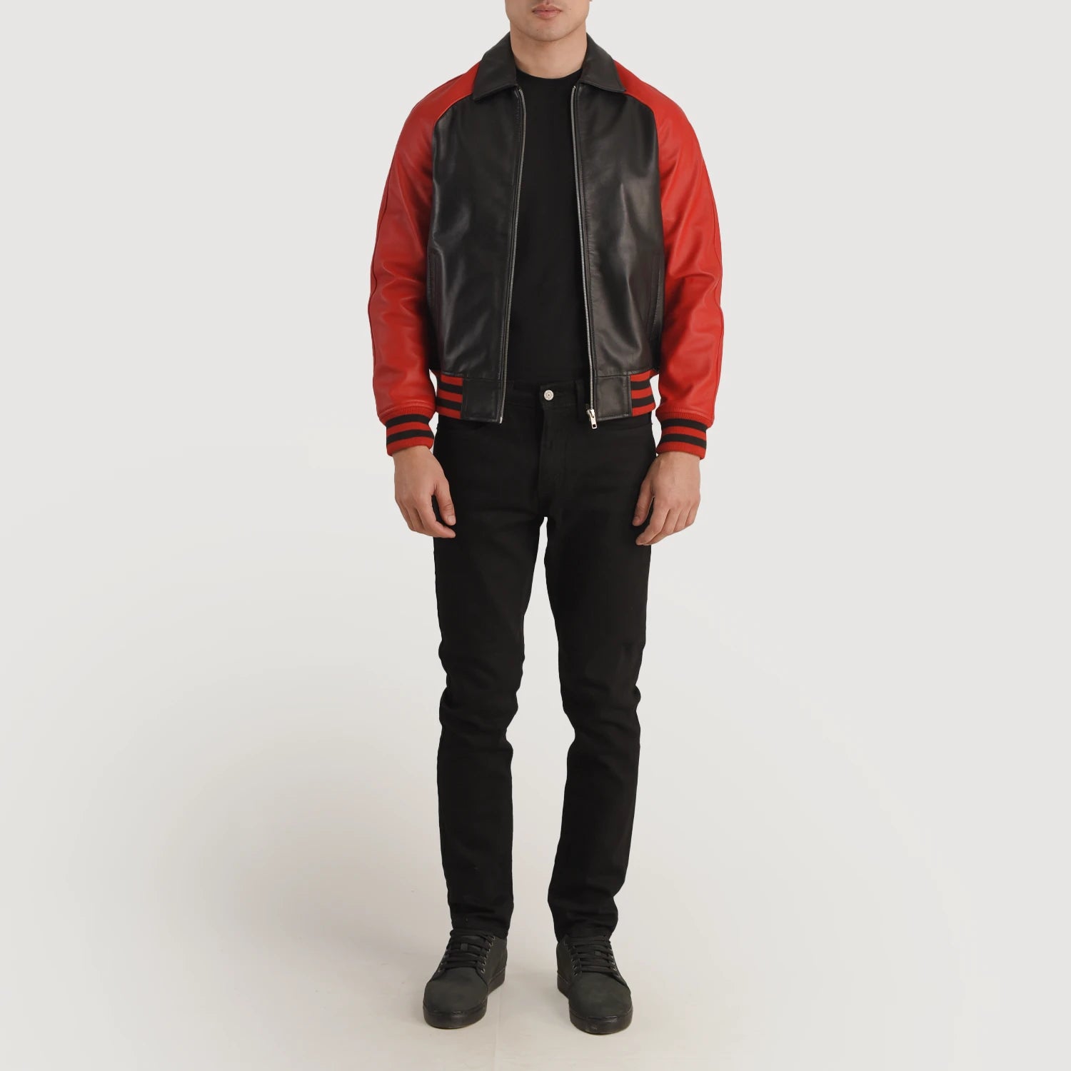 Dark red bomber jacket mens shop