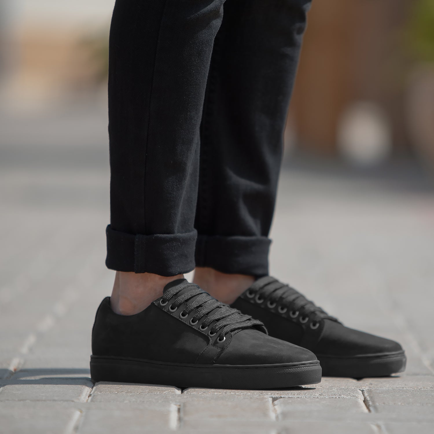 Murphy Low Top Black Nubuck Sneakers For Men The Jacket Maker